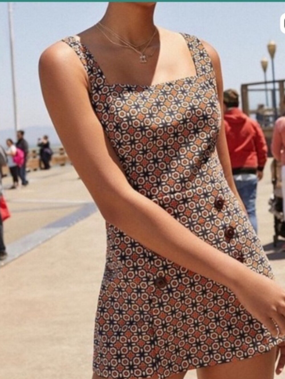 NEW Urban Outfitters BDG Daley Corduroy Retro 60s Geometric Skirt Romper XS